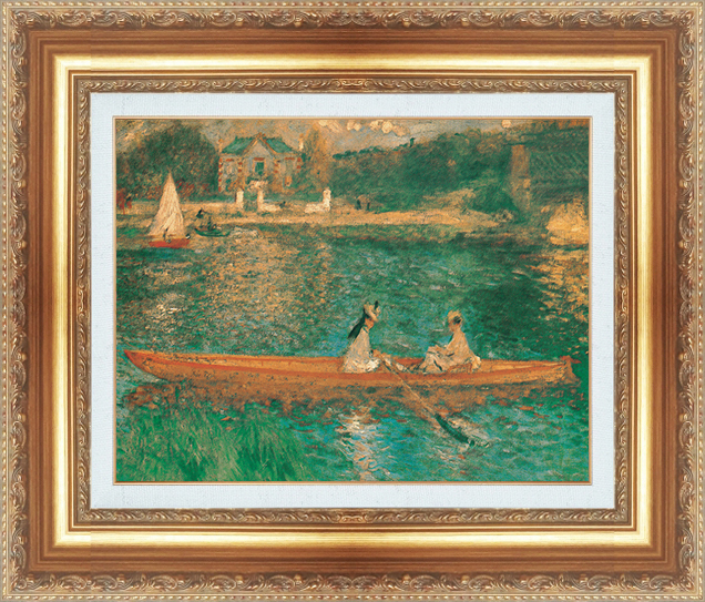 複製絵画 額装品 世界の名画 ピエール・オーギュスト・ルノワール 「 アスニエールのセーヌ川 」 サイズ 15号拍卖