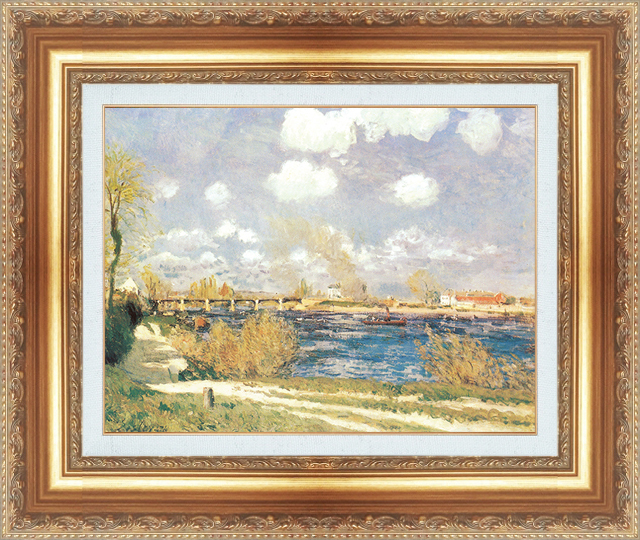 複製絵画 額装品 世界の名画 シスレー 「ブージヴァル」 サイズ 15号拍卖