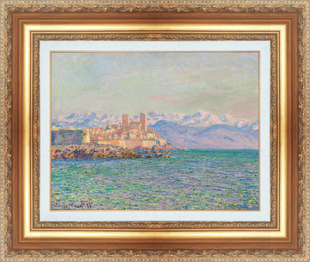 複製絵画 額装品 世界の名画 クロード・モネ 「アンティーブ古城」 サイズ 3号拍卖