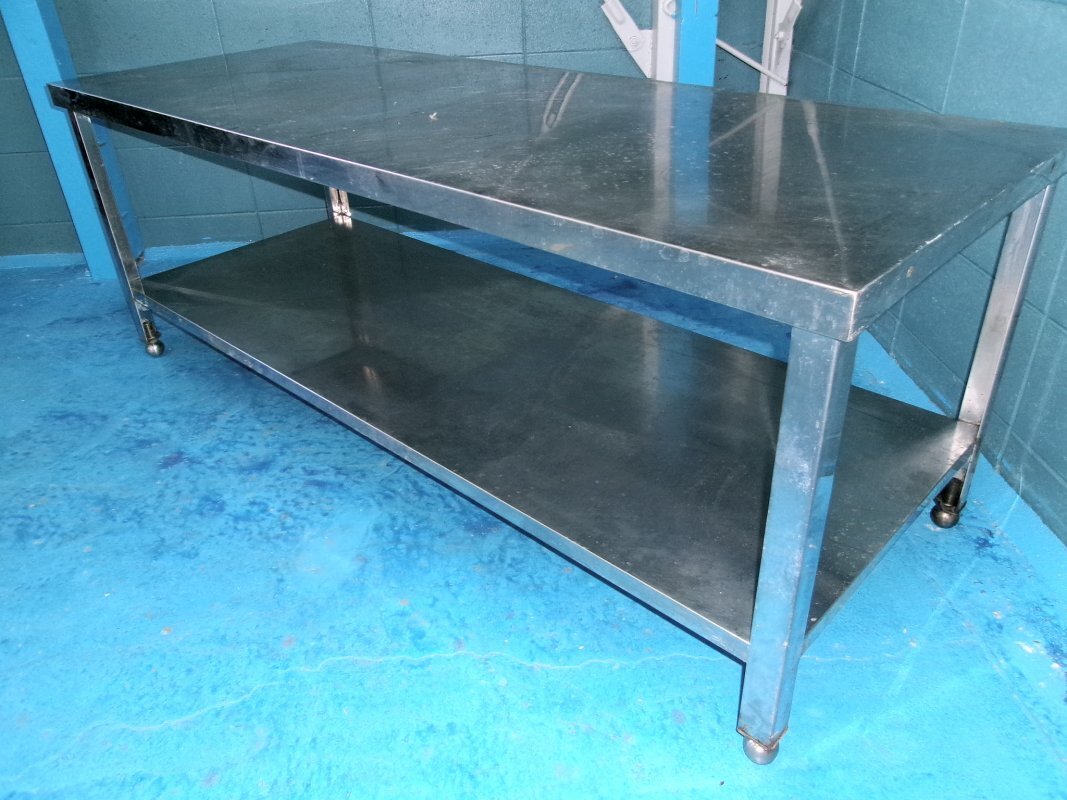 838 ガス台 コンロ台 幅1600x600 ステンレス台 作業台 厨房 業務用 店舗 中古 和歌山拍卖