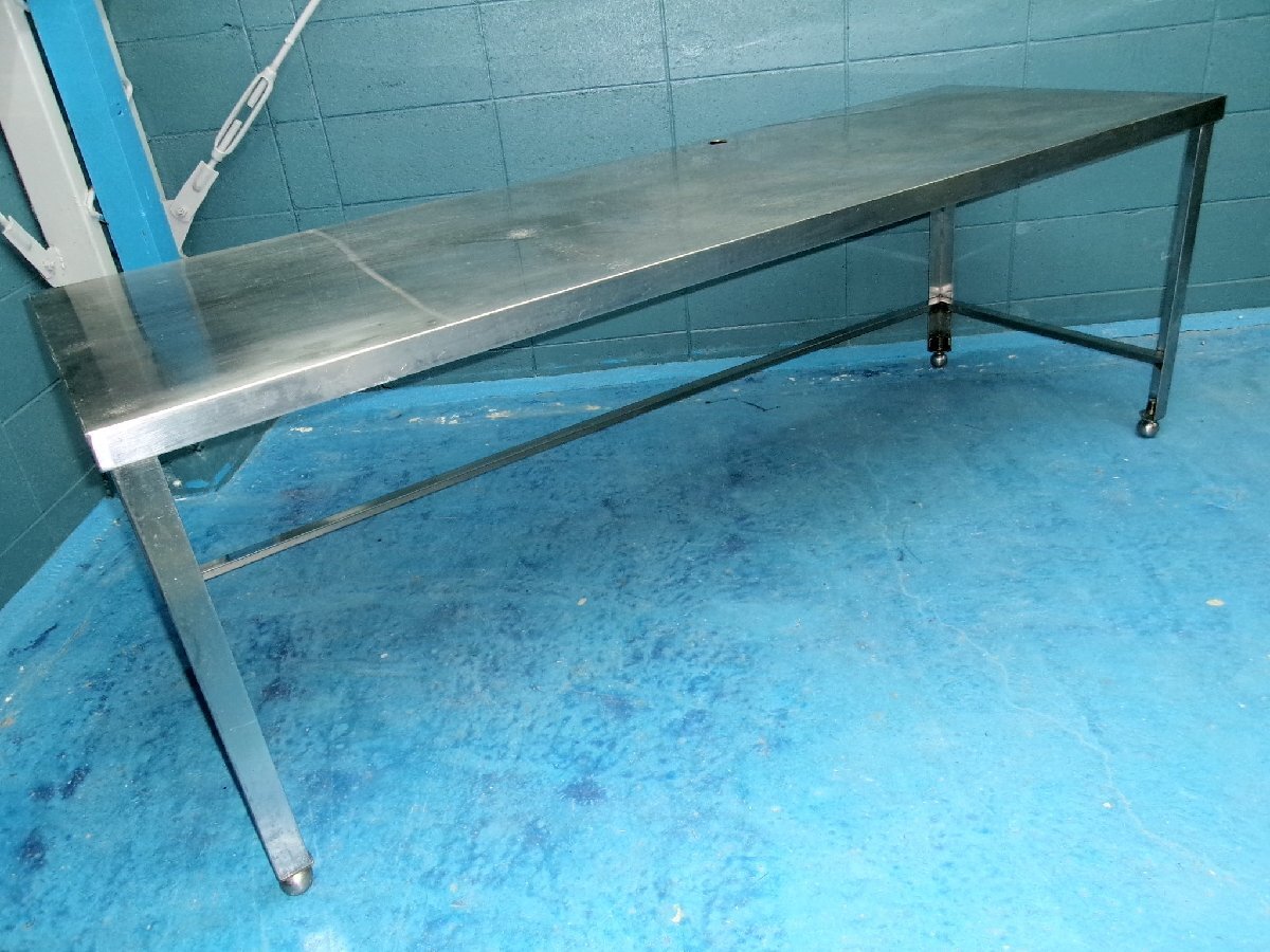 956 ガス台 コンロ台 作業台 幅1800x600 三方枠 ステンレス台 厨房 業務用 店舗 中古 和歌山拍卖