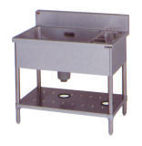 ★新品 幅1200x600x800 一槽シンク マルゼン BSG1-126 1槽シンク 流し台 ゴミ入付 店舗 ステンレスシンク ●送料込拍卖