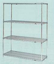 ★新品 マルゼン NM760-PH1900-5 ワイヤーシェルフ 5段 ステンレスポール 幅764x456x1895 店舗 厨房 棚 ●送料込拍卖