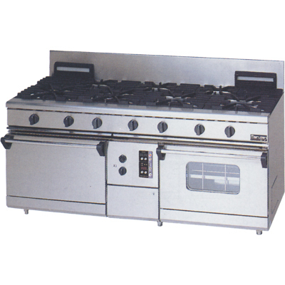 ★新品 オーブン付きガステーブル マルゼン RGR-187XD 7口コンロ ガスレンジ コンベクションオーブン 店舗●送料込拍卖