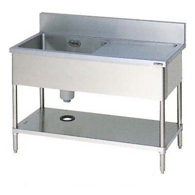 ★新品 幅1200x750x800 水切付1槽シンク 一槽シンク 流し台 マルゼン BSM1-127L 店舗 厨房 ステンレスシンク ●送料込拍卖