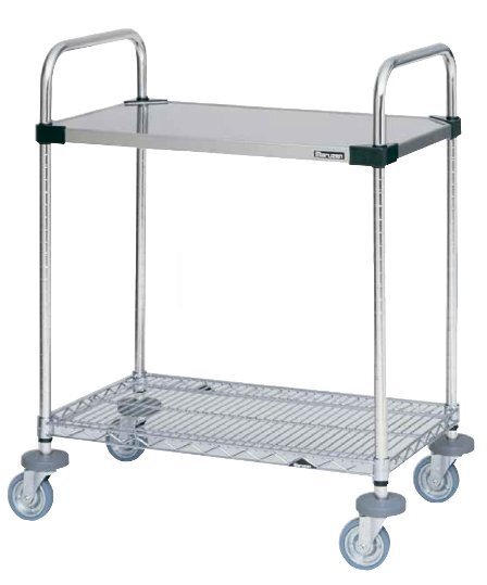 ★新品 幅1217x610 ワイヤーシェルフ2段 ワゴン台車 マルゼン ASC02T-L1220SB オールマイティカート トップハンドル 店舗●送料込拍卖