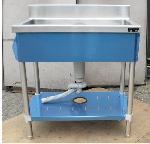 ★新品 幅750x450 ステンレスシンク 一槽シンク 1槽シンク マルゼン BS1-074 流し台 店舗●送料込拍卖