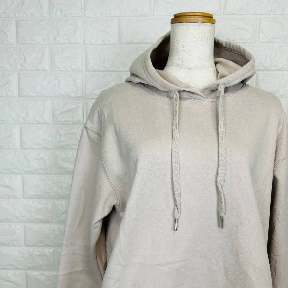 【A2996】BAYFLOW ベイフロー パーカー レディース フーディー スウェット ライトベージュ ゆったり 無地 カジュアル 秋冬 フリーサイズ拍卖
