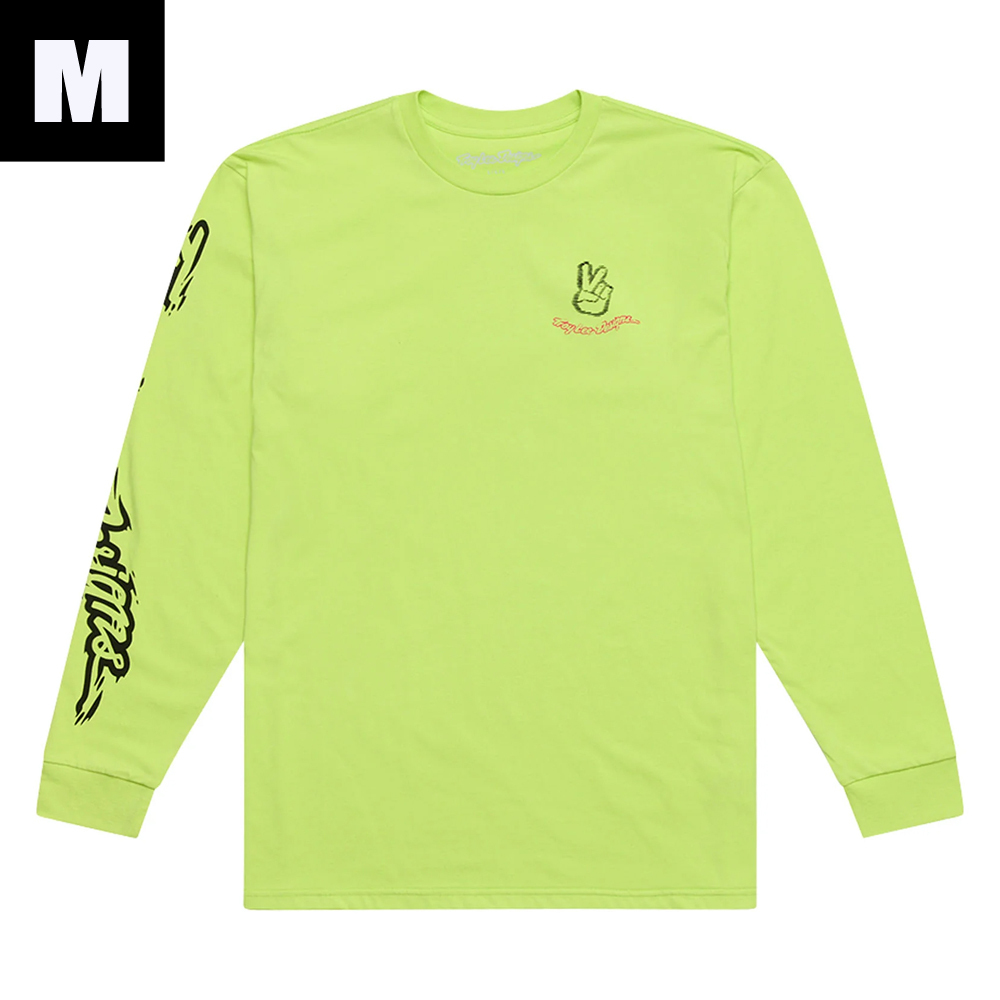 【即納】TROYLEE DESGINS ロングスリーブTEE ピースアウト グローイエロー/Mサイズ【送料¥880】拍卖