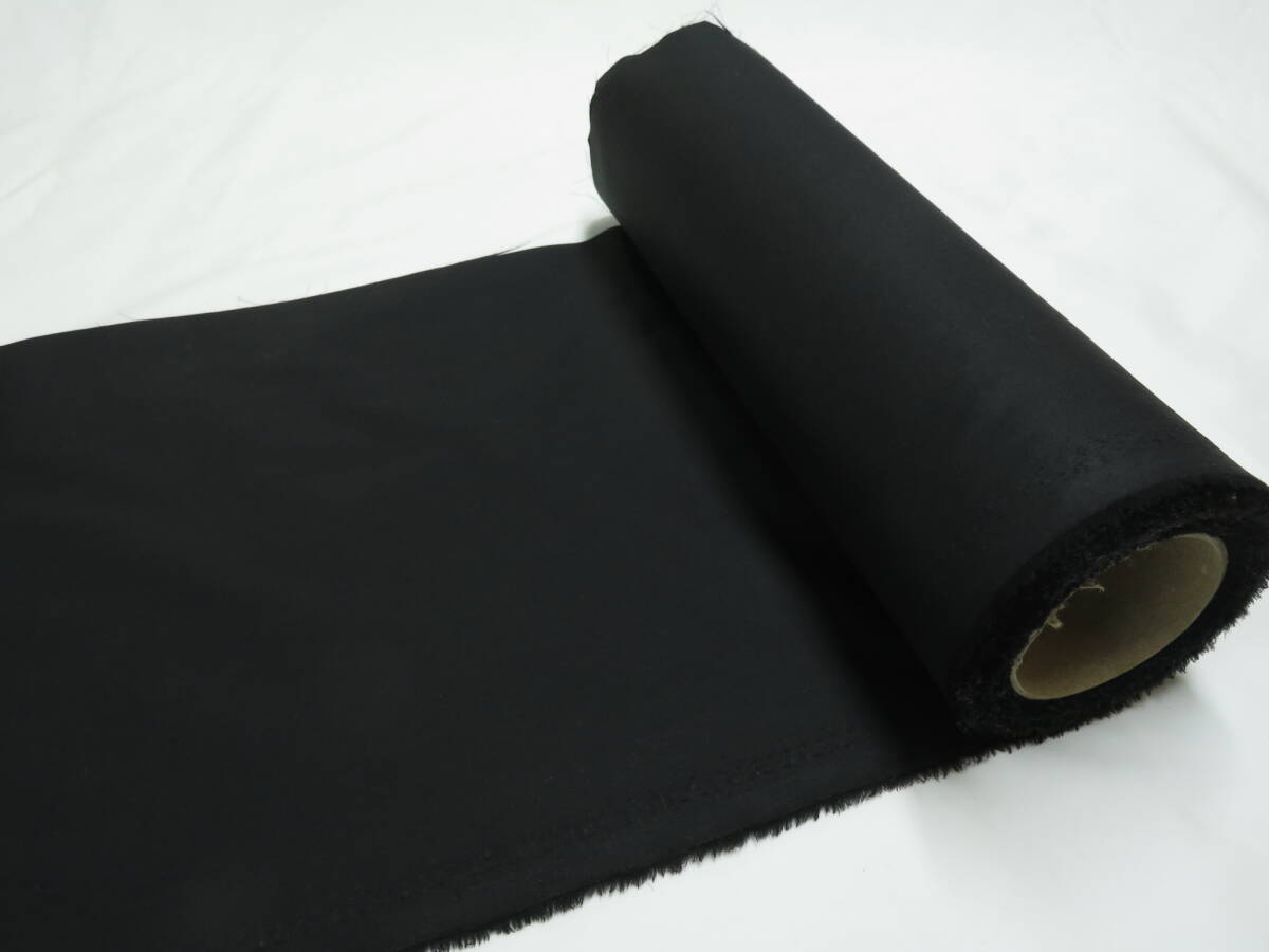 はぎれロール (TH-88) ローン 無地 黒 黒色 薄手 約23㎝幅×約22m ブロード 狭い 布 生地 スタイ 教材 布草履 おしゃれ カルトナージュ拍卖