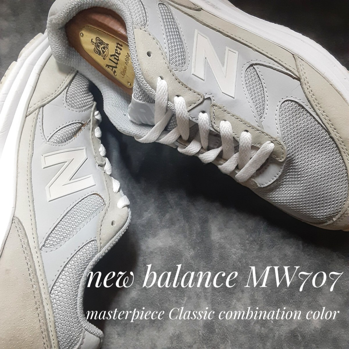 最値!定9900円!00's復刻!ニューレトロデザイン!生産終了!名作クラシックコンビカラー!ニューバランMW707高級スニーカー!グレー!灰色白 26cm拍卖