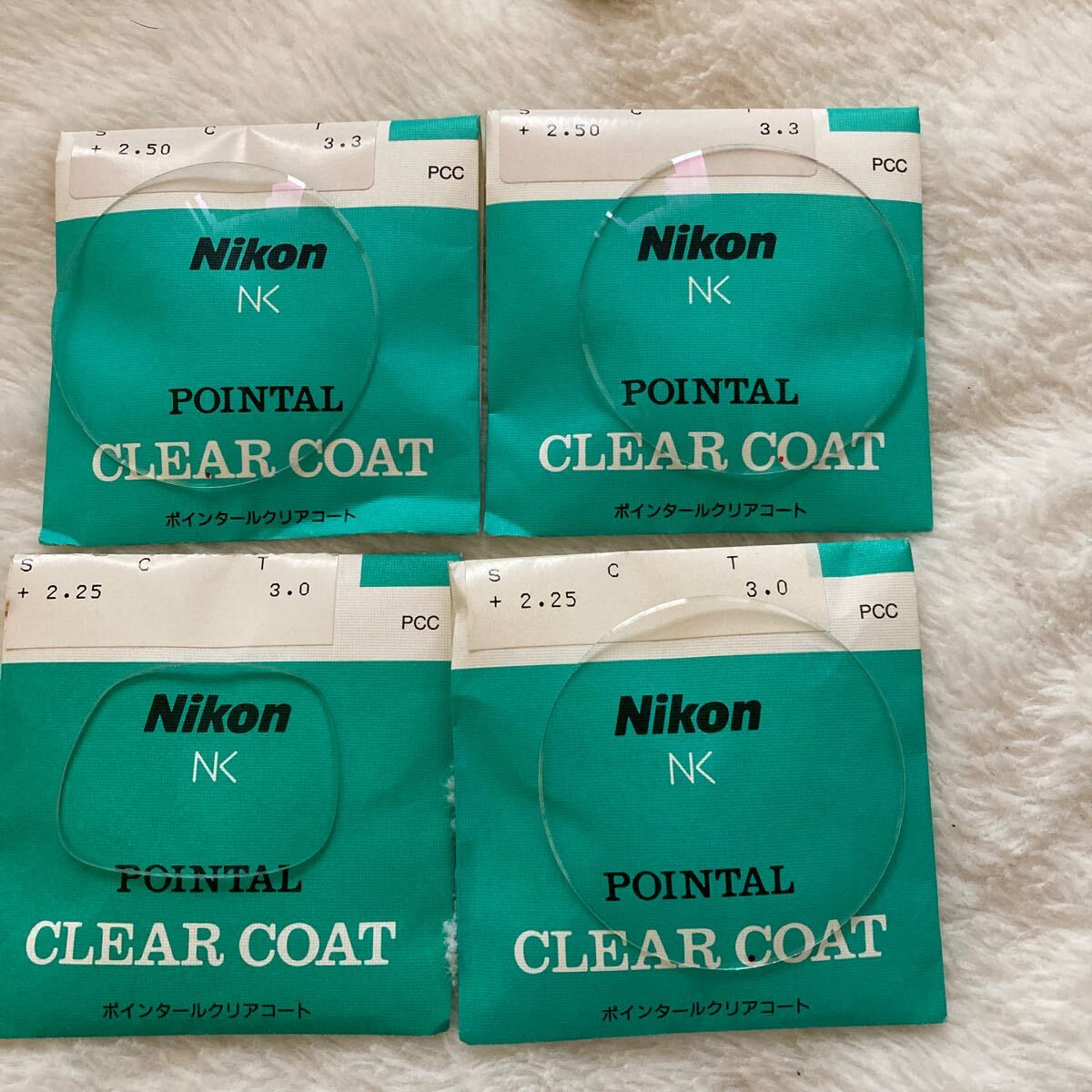 n 4816 Nikon POINTAL CLEAR COAT ◆ガラスレンズ +2.5 +2.5 4枚セット  デッドストック品拍卖