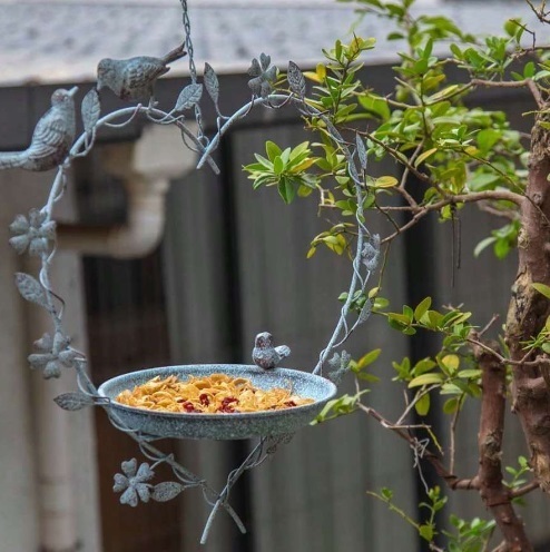 ■新品■ガーデン【ハート・鳥】バードフィーダー【アイアン】【アンティーク調】ハンキング 雑貨 オーナメント トレイ 給餌器拍卖