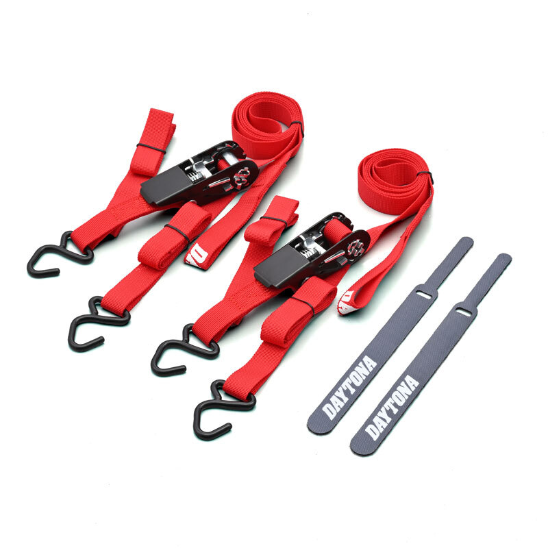 デイトナ DAYTONA ラッシングベルト 1500mm ラチェット フック / レッド 42065拍卖