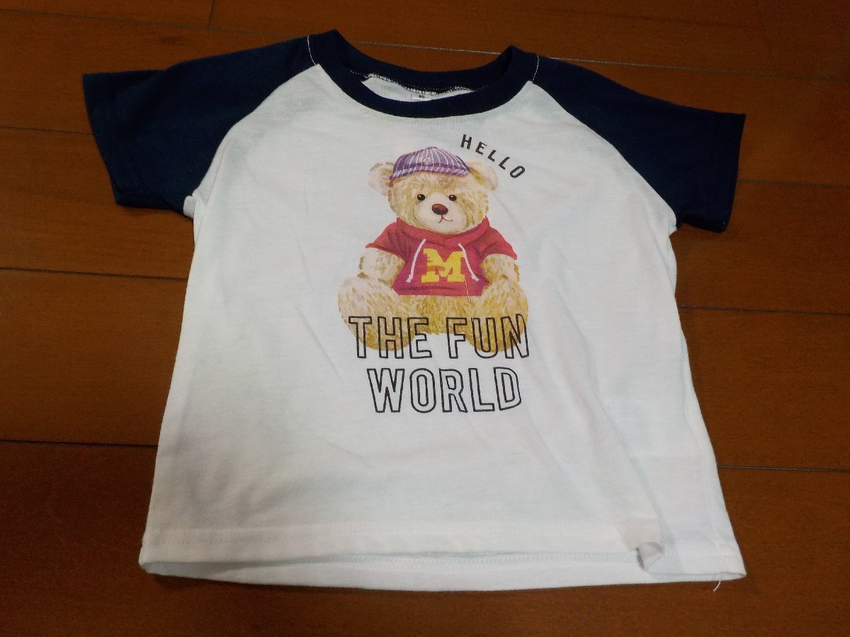 新品 Tシャツ サイズ80 くま 紺 クリックポスト発送可 切手可拍卖