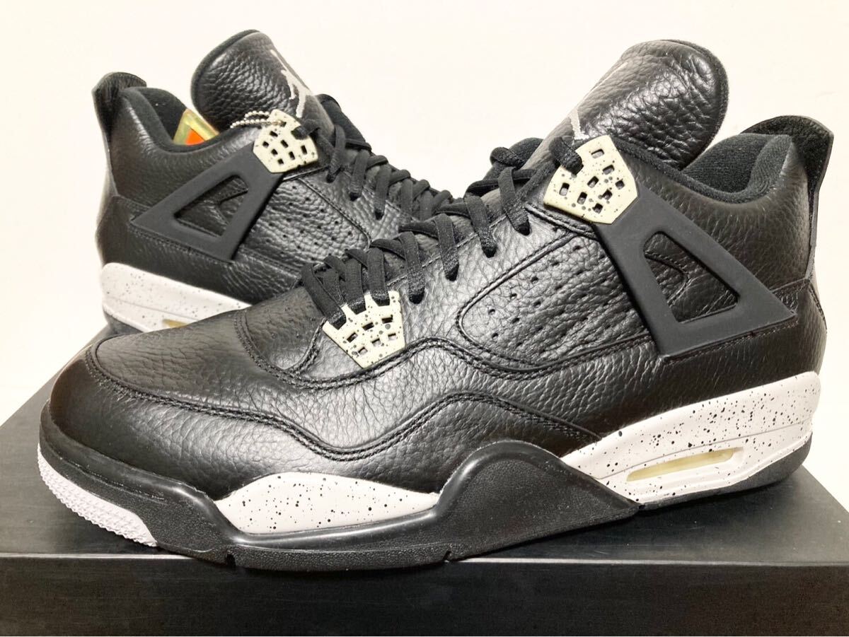 2014 国内新品 NIKE AIR JORDAN 4 OREO BLACK TECH GREY ナイキ エア ジョーダン オレオ ブラック テック グレー 30cm US12 314254-003拍卖
