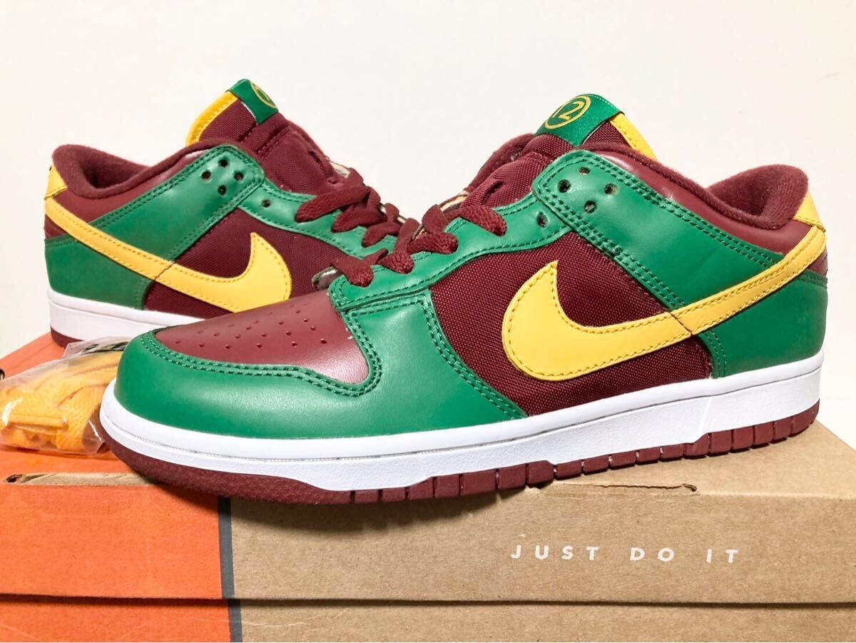 2004 国内新品 NIKE DUNK LOW PORTUGAL EURO RED YELLOW GOLD GREEN ナイキ ダンク ポルトガル ユーロ レッド イエロー 26cm 8 307378-671拍卖