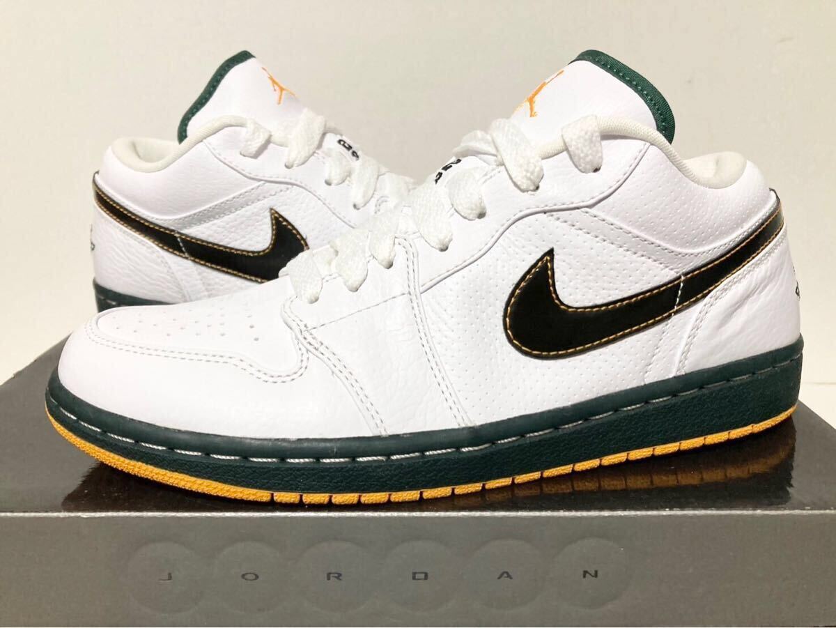 2008 新品箱付 NIKE AIR JORDAN 1 PHAT WHITE PINE GREEN BLACK TAXI ナイキ ジョーダン ホワイト グリーン ブラック 26cm US8 350571-131拍卖