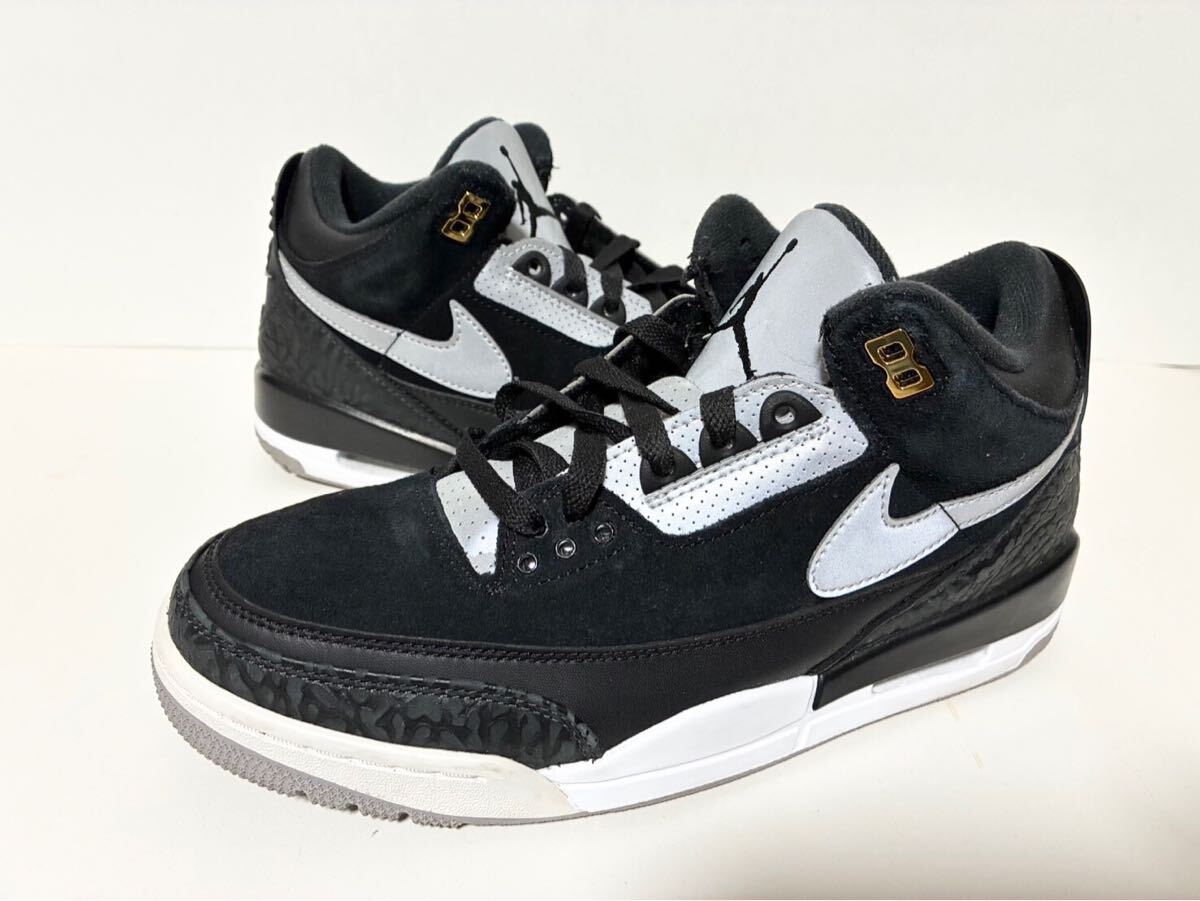 2019 美中古 NIKE AIR JORDAN 3 TH BLACK CEMENT GREY THINKER AJ3 ナイキ エア ジョーダン ブラック セメント グレー 26cm US8 CK4348-007拍卖