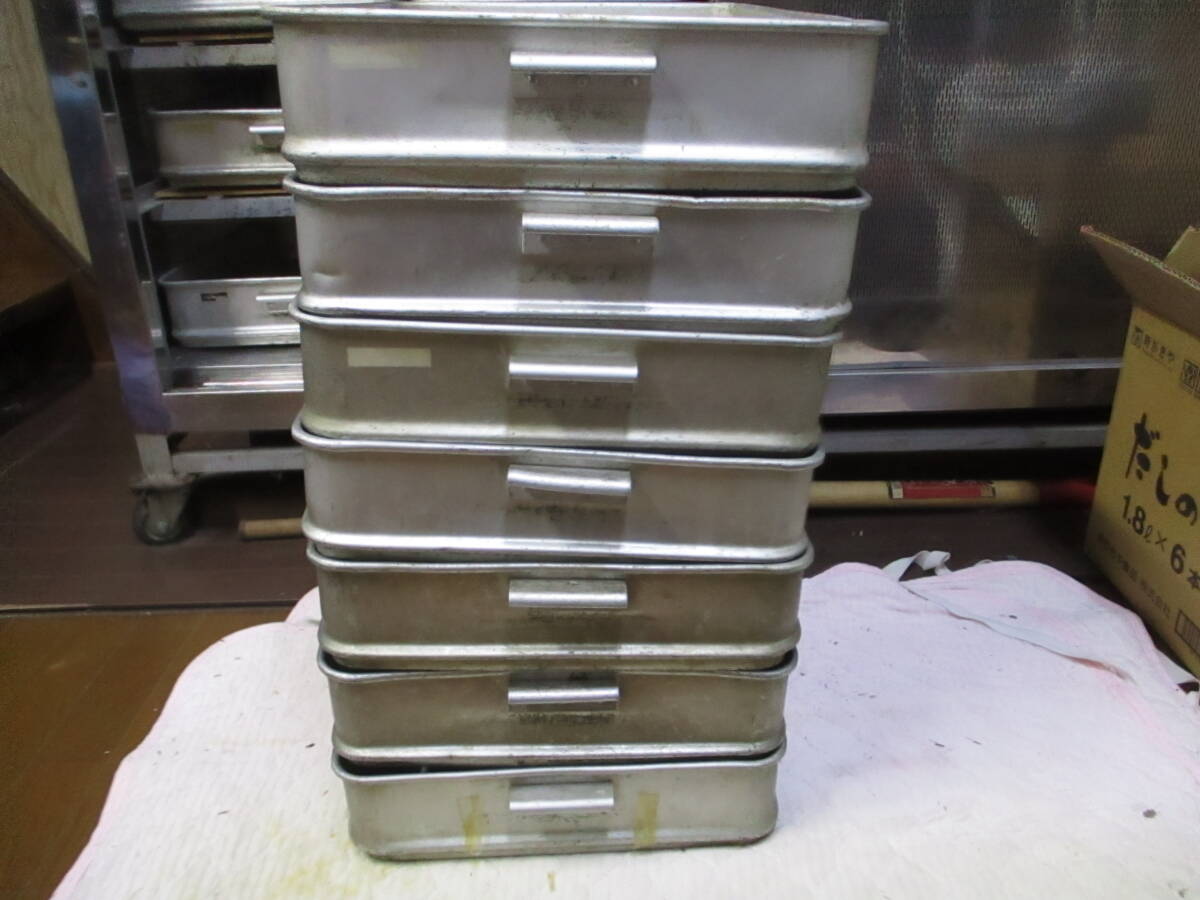10枚★アルミ 番重 W540×D365×H105mm スタッキング フードコンテナ システムバット 和洋菓子 ケーキパン 現状★160の2個口拍卖