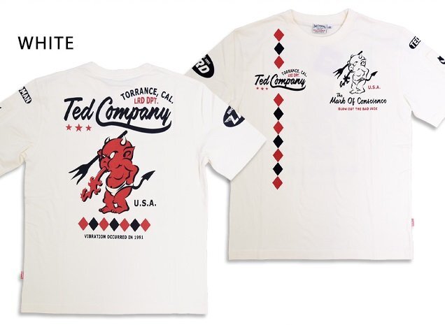 半袖Tシャツ「スタンダード・テッドマン」◆TEDMAN/テッドマン ホワイト XXLサイズ(サイズ46)TDSS-570 エフ商会 efu アメカジ拍卖