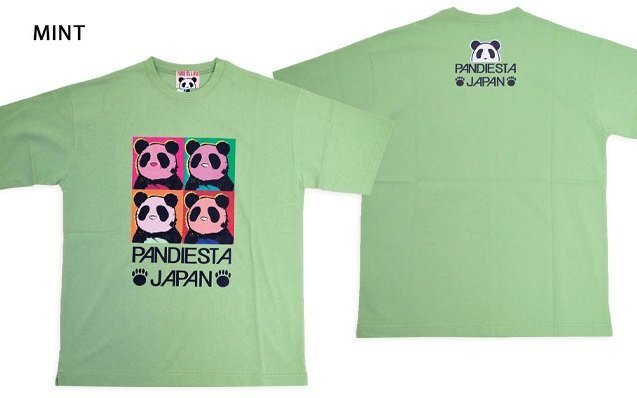 ポップアートパンダTee◆PANDIESTA JAPAN ミントLサイズ 585324 パンディエスタジャパン ユニセックス拍卖