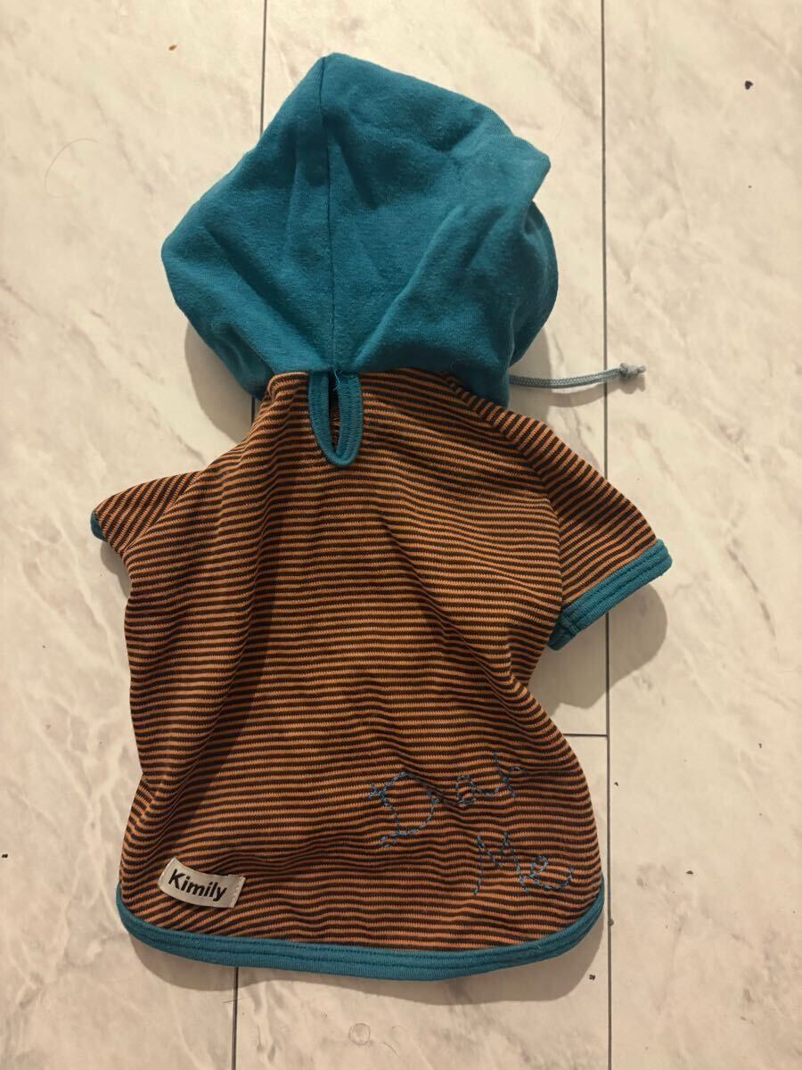 Kimily キミリー KIMILY レア希少超人気完売品 人気定番接触冷感素材半袖ボーダーパーカー アーカイブ Sサイズ 小型犬 散歩 ドッグラン拍卖