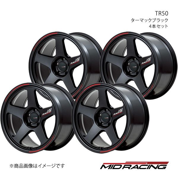 MID RACING/TR50 シビック TYPE-R FL5 アルミホイール4本セット【18×8.5J 5-120 INSET45 ターマックブラック】拍卖