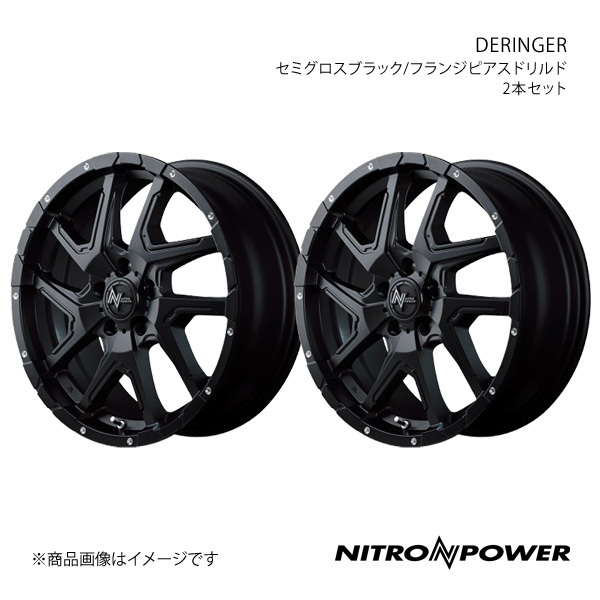NITRO POWER/DERINGER レガシィアウトバック BT5 ホイール2本【18×7.0J 5-114.3 INSET42 セミグロスブラック/フランジピアスドリルド】拍卖