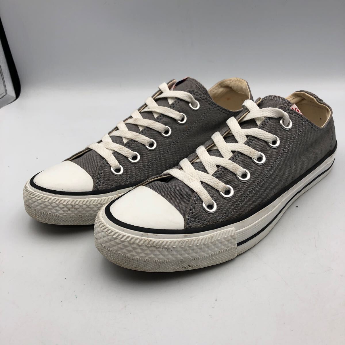 O271 CONVERSE コンバース オールスター ローカットスニーカー レディース US5.5 24.5cm グレー キャンバス拍卖