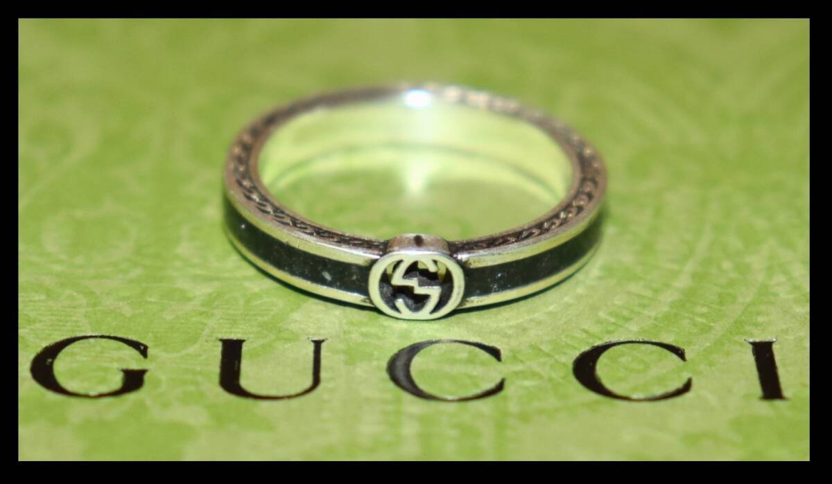 送料無料 即決【未使用】 GUCCI ★ インターロッキングG スリムリング 23号 ★ グッチ 国内正規品 指輪 GG AG925 701620拍卖