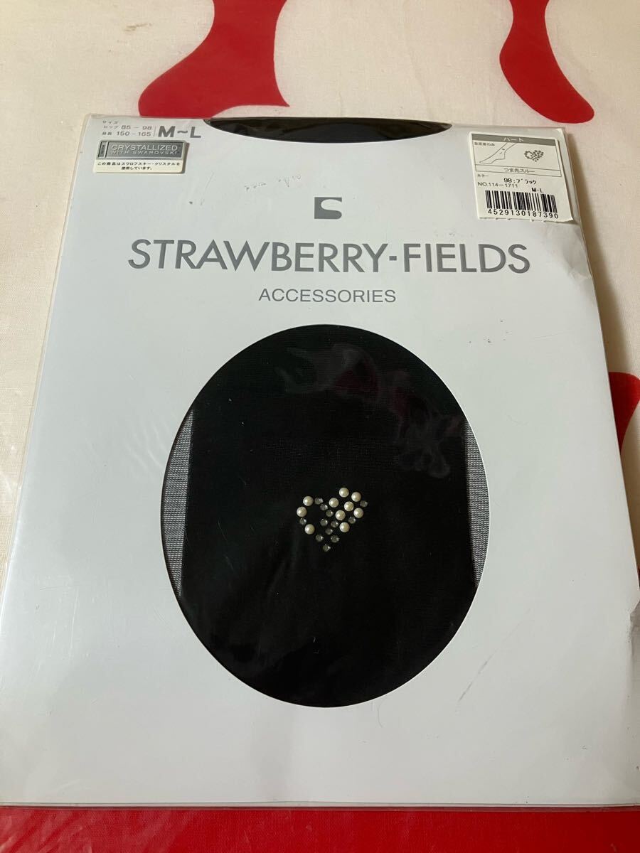 strawberry-fields accessories ハート ブラック パンティストッキング パンスト 黒 panty stocking ナイガイ 拍卖