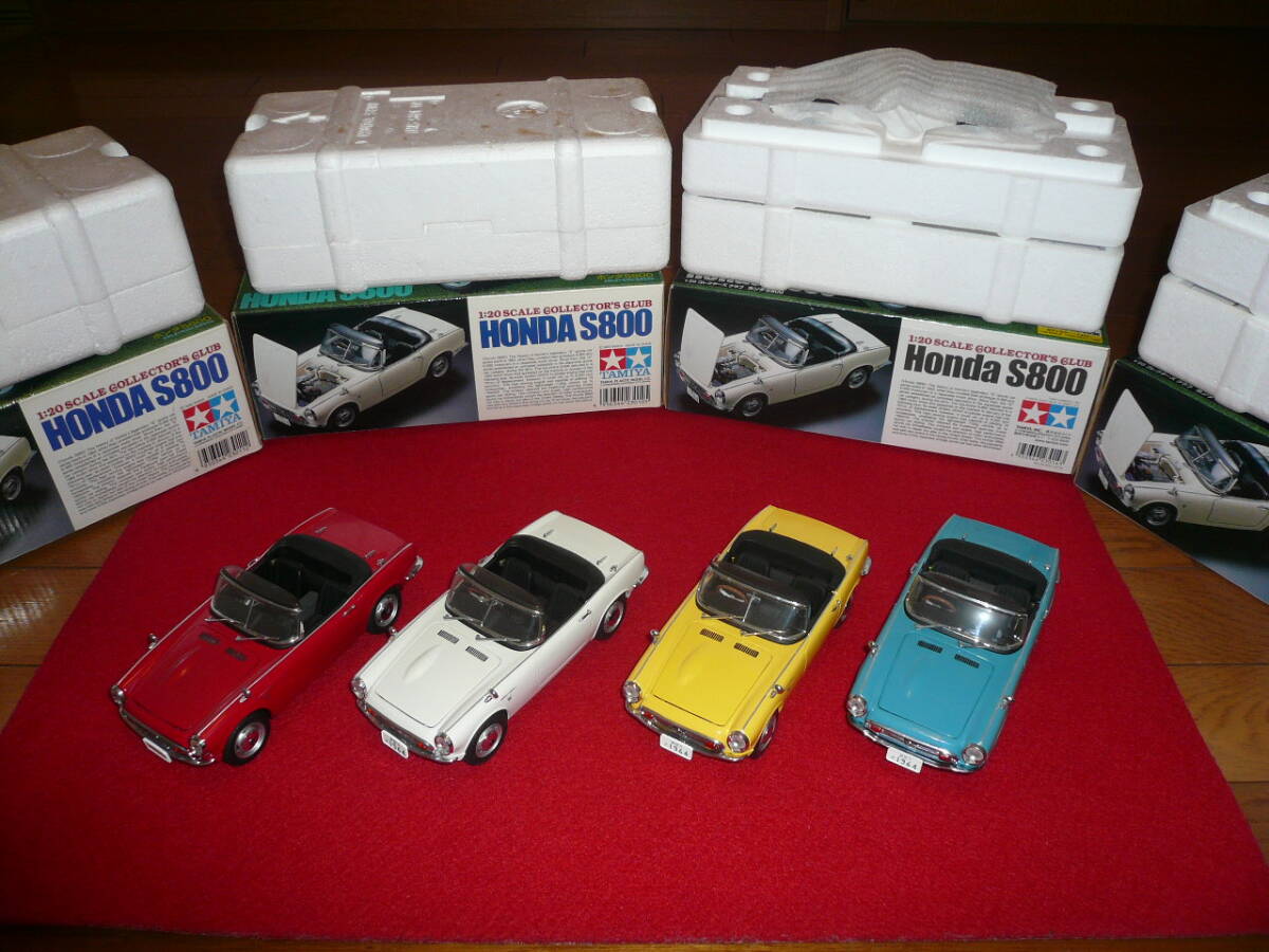 タミヤ 1/20 ミニカー ホンダ HONDA S800 4色 4台セット S800M S600 S500 青色はオマケ拍卖