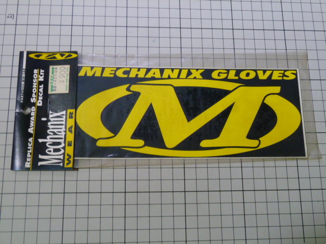 【2枚入り】 正規品 旧ロゴ MECHANIX GLOVES ステッカー 当時物 です(1枚 約201×81mm) メカニクスウェア拍卖