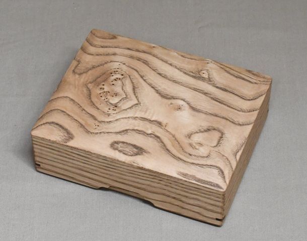 栗材の小箱、ハガキ、小物入れ新品拍卖