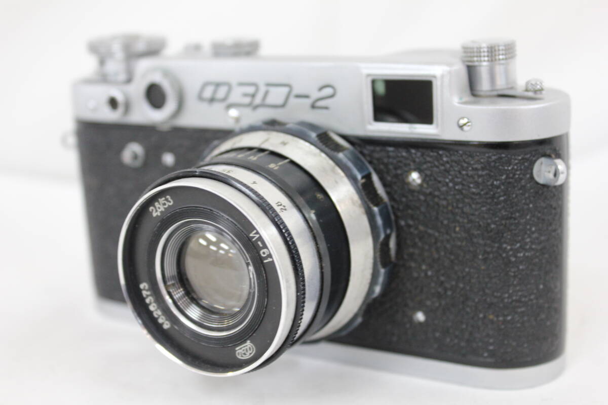 【返品保証】 フェド FED-2 Industar-61 53mm F2.8 ライカLマウント カメラ M5851拍卖