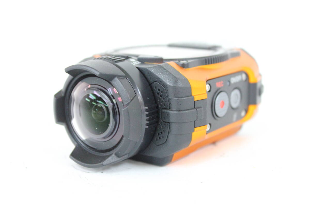 【美品 返品保証】 リコー Ricoh WG-M1 オレンジ バッテリー付き アクションカメラ M6149拍卖