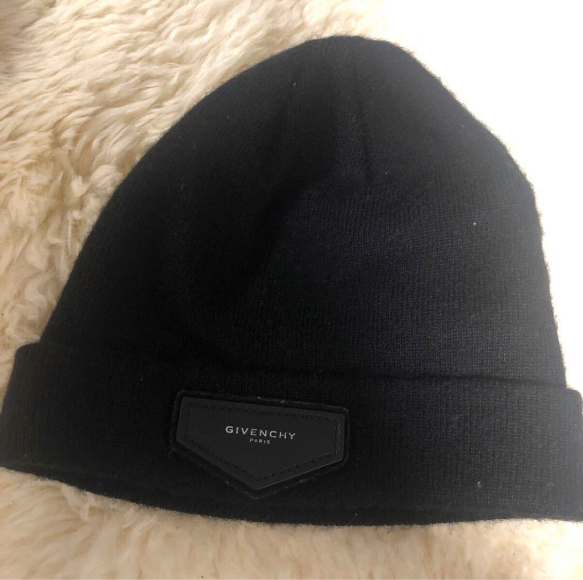 ジバンシー ロゴ ニット帽 キャップ ビーニー ブラック拍卖