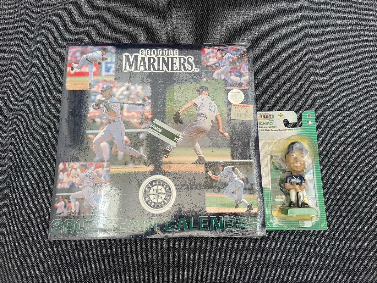 レア! イチロー ボブルヘッド 佐々木主浩 シアトルマリナーズ MLB メジャーリーグ カレンダー 2002年 野球 首振り人形 匿名配送拍卖