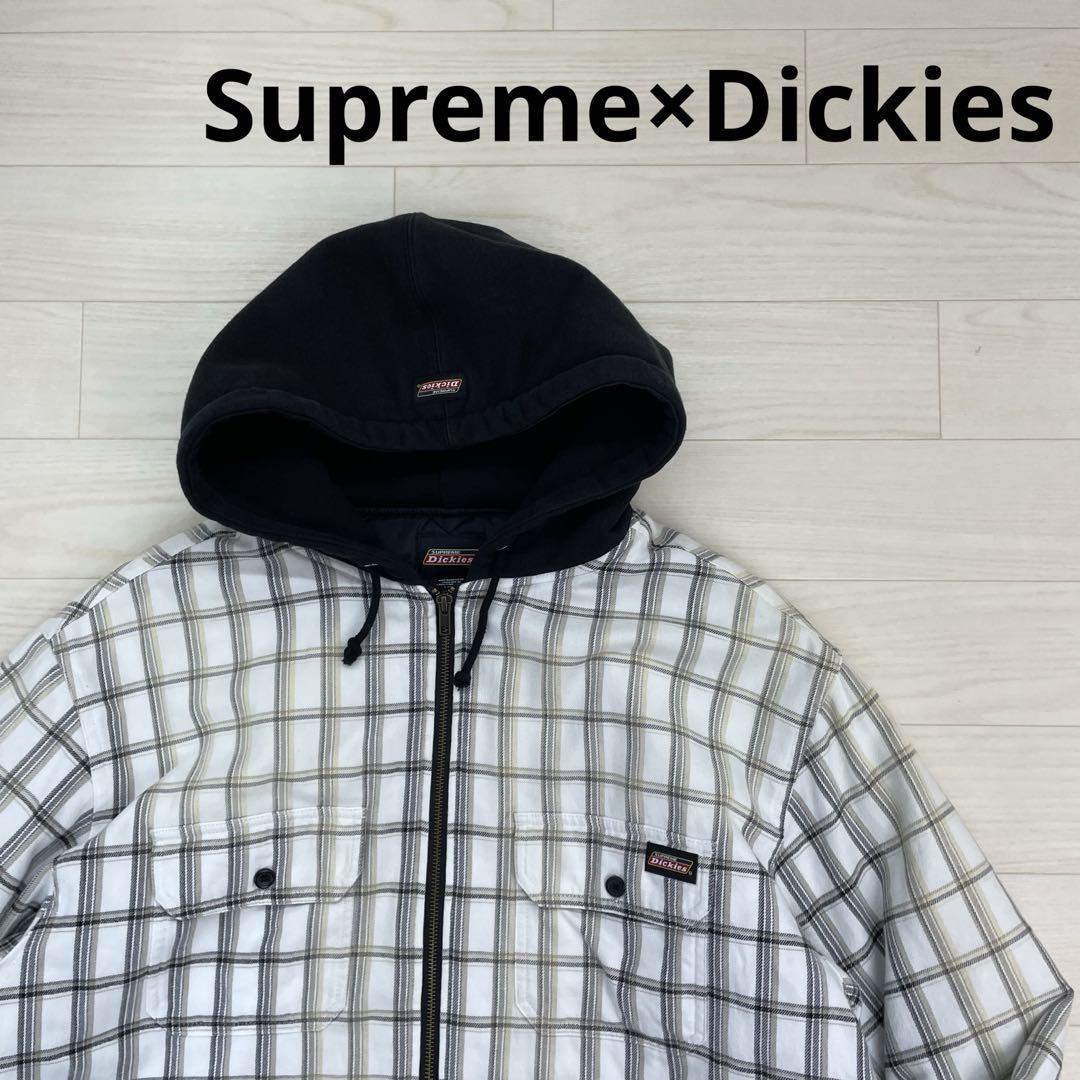 Supreme シュプリーム ×Dickies 23AW PLAID HOODED ZIP UP SHIRT W25536拍卖