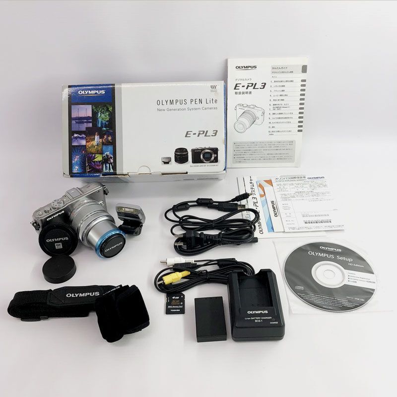オリンパス E-PL3【デジタル ミラーレス一眼カメラ PEN Lite レンズキット】PSEマーク有《家電・山城店》◆A2501拍卖