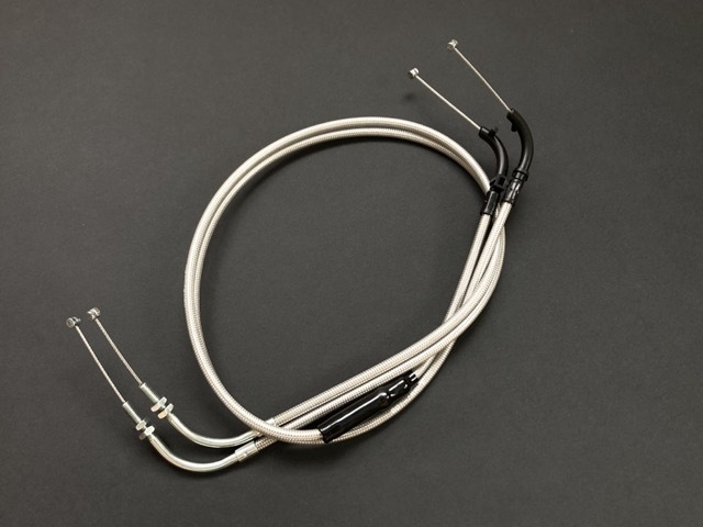 XJR400R 98y~00y メッシュアクセルワイヤー 20cmロング 日本製拍卖
