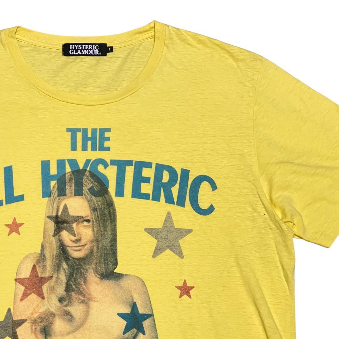 HYSTERIC GLAMOUR ヒステリックグラマー Tシャツ L ヒスガール イエロー 黄色 キムタク拍卖
