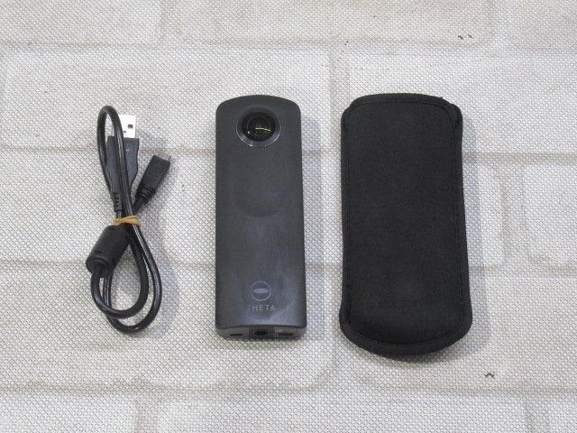 Ω 新N 0314◆ 保証有 RICOH リコー【 THETA S 】全天球 360度 カメラ USBケーブル / 布ケース付 動作OK拍卖