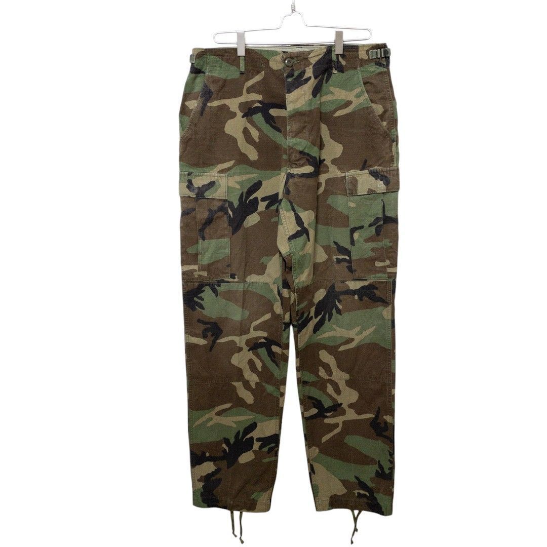 【US ARMY】 米軍 実物 ウッドランドカモ コンバットパンツ S-1130拍卖
