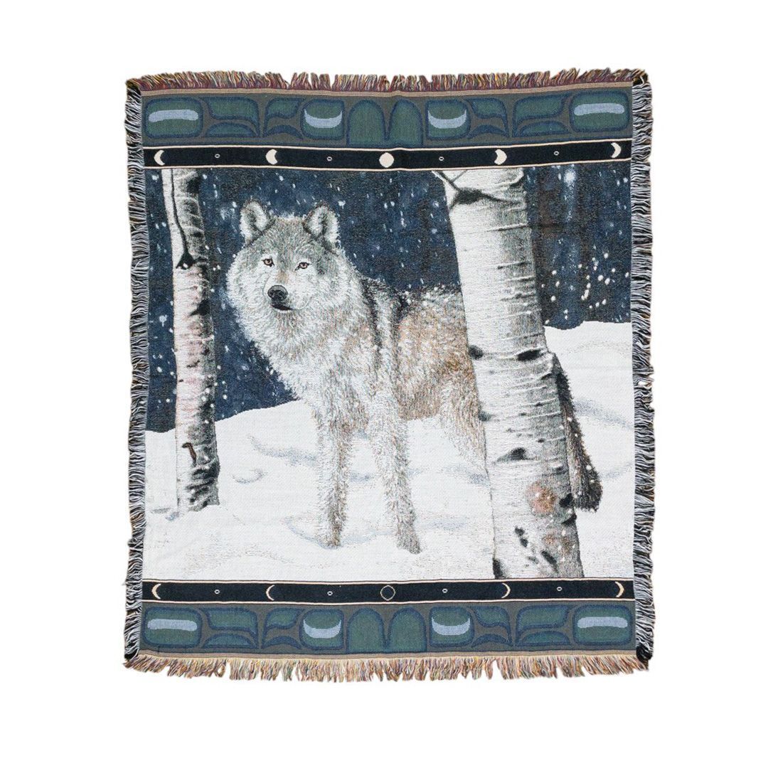 vintageラグ カーペット オオカミ 白樺 フォト 1281拍卖