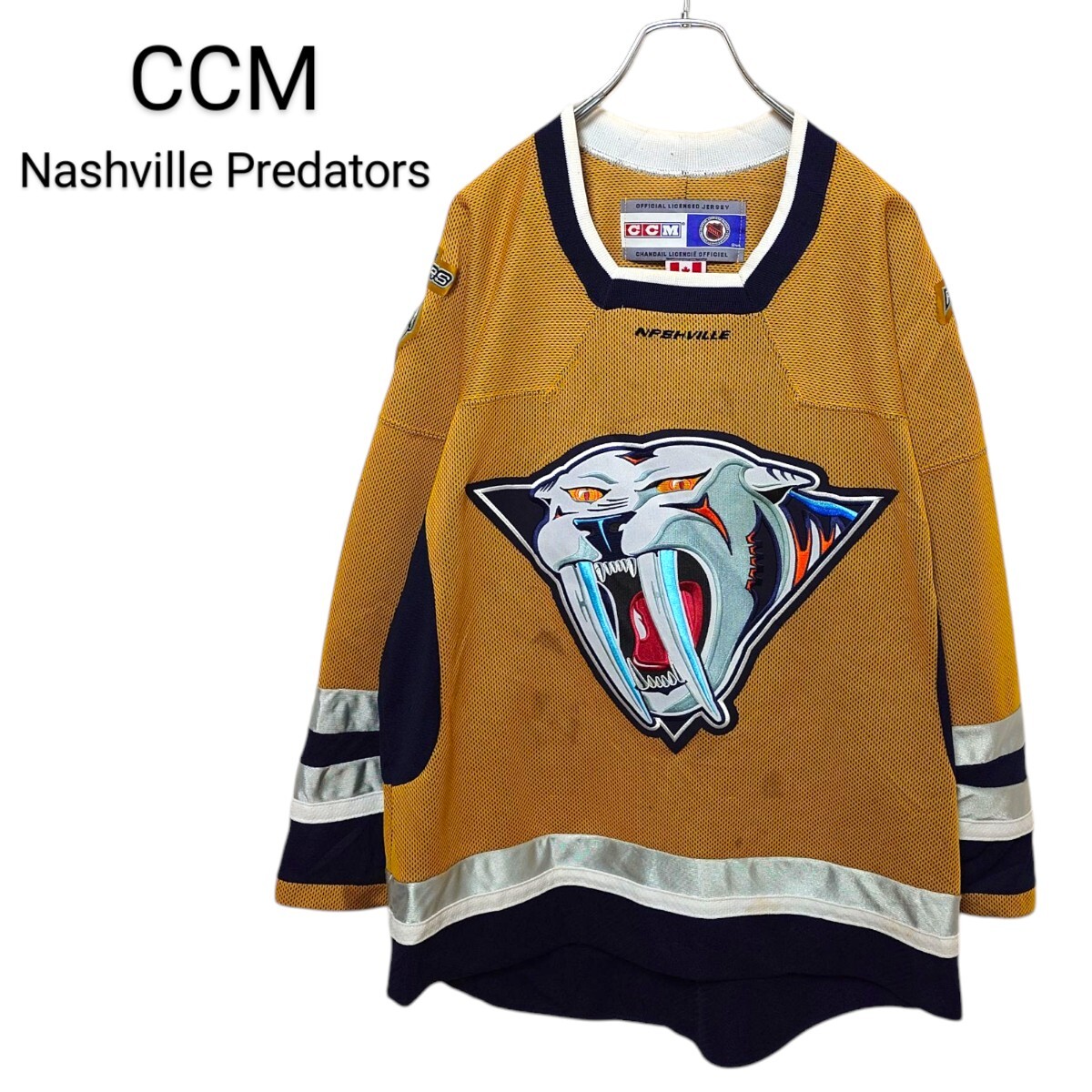 【CCM】NHL ナッシュビル・プレデターズ ホッケーゲームシャツ A-3320拍卖