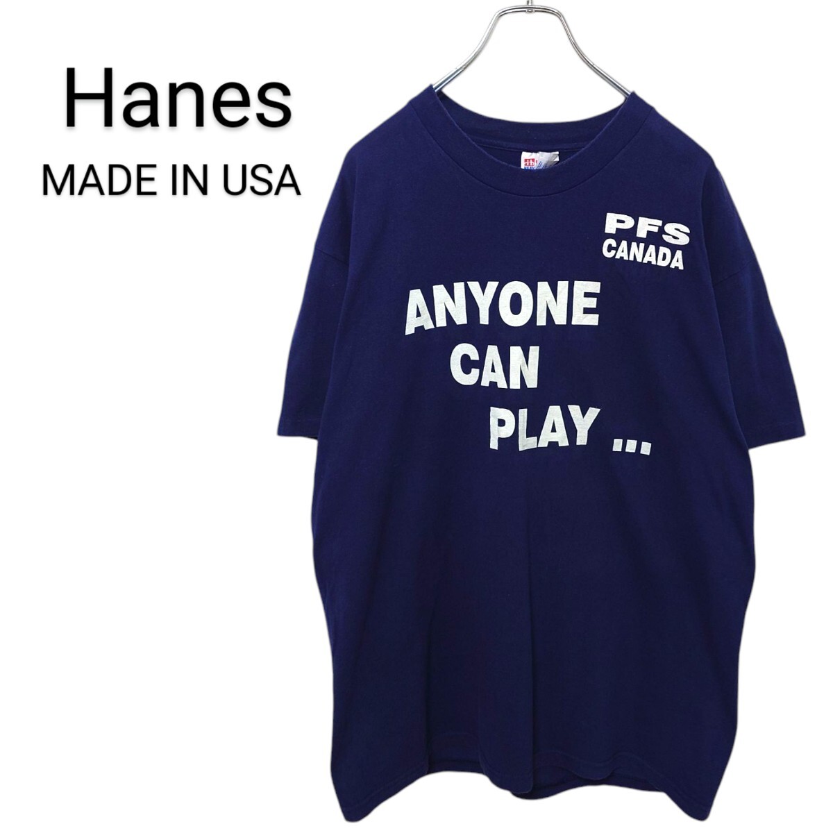 【Hanes】90's PFS CANADA シングルステッチTシャツA3404拍卖