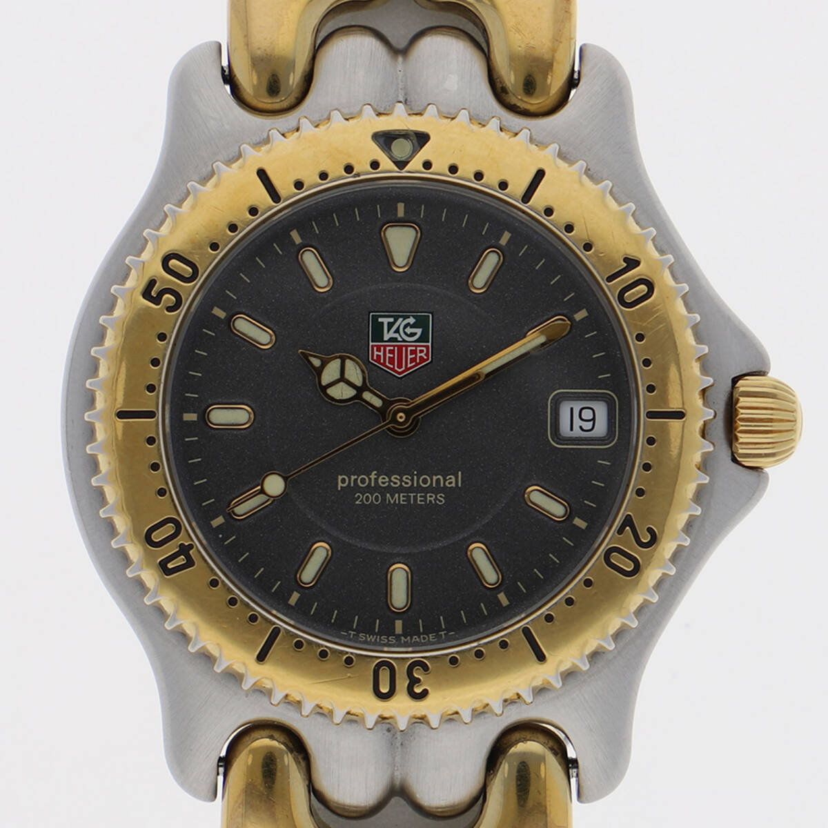 TAG HEUER タグホイヤー WG1120-0 セル プロフェッショナル グレーダイヤル SS/GP クオーツ メンズ【129027】拍卖