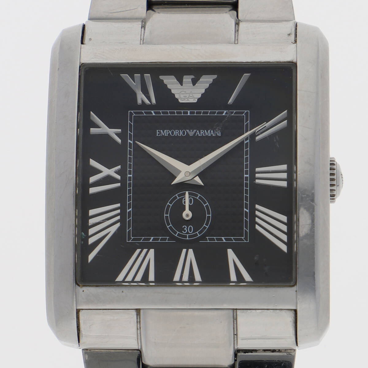 Emporio Armani エンポリオ・アルマーニ AR-1642 ブラックダイヤル SS クオーツ メンズ【129042】拍卖